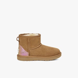 Ugg Classic Mini II Shimmer Kids Classic Boots Brown (0538XYMFG)